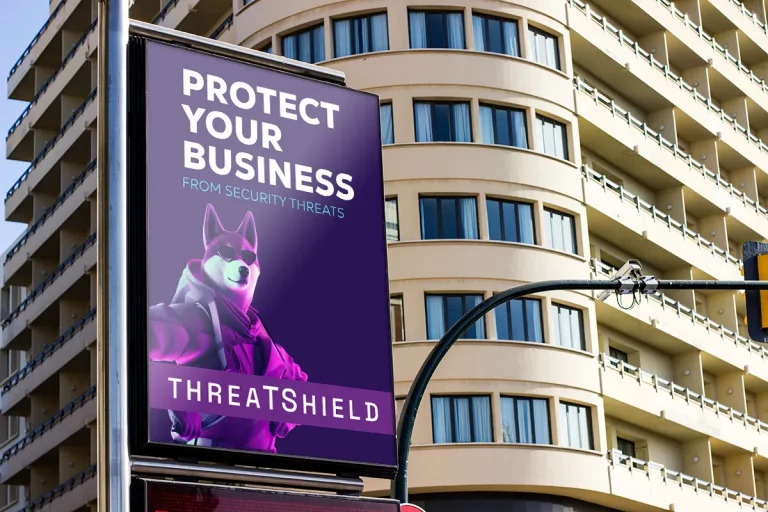 Outdoor ad of the threat management tool ThreatShield